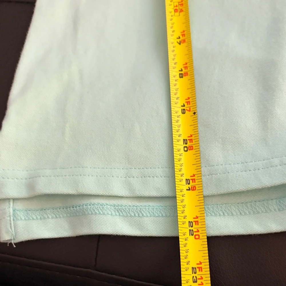 Ralph Lauren Girls Aqua Polo Shirt with Large Logo size Large